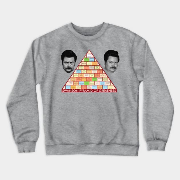 Swanson Pyramid Of Greatness Crewneck Sweatshirt by DoctorTees